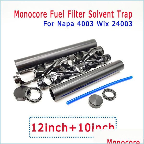 

fuel filter 10" 12" spiral 1/2-28 5/8-24 monocore soent trap aluminum tube car filter for napa 4003 wix 24003 drop deliv dh6si