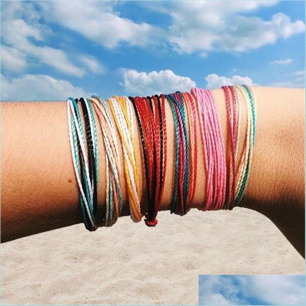 

other bracelets handmade bracelet wax string thread mtilayer woven mti colour bracelets women rope adjustable chain drop delivery 20 dheqk, Golden;silver