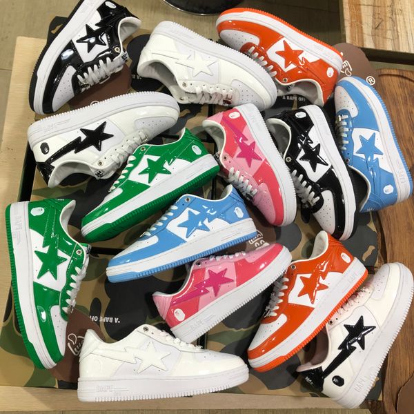 

bapesta bapestas baped off casual shoes sk8 low men women black white pastel green blue suede pink mens womens trainers outdoor sports sneak