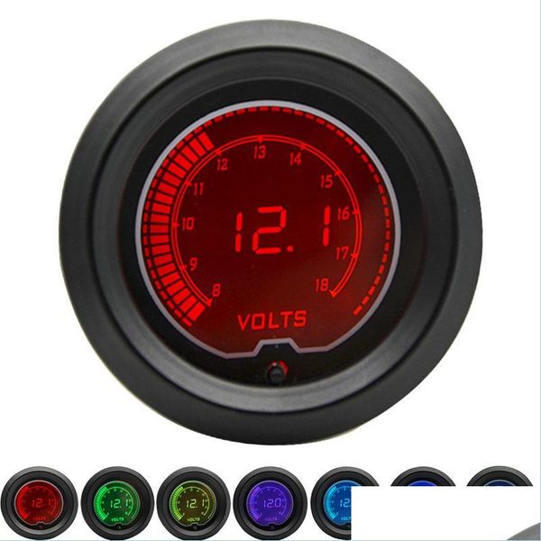 

volt meters 52mm volt gauge lcd digital 7 color display drop delivery 2022 mobiles motorcycles dhzxf