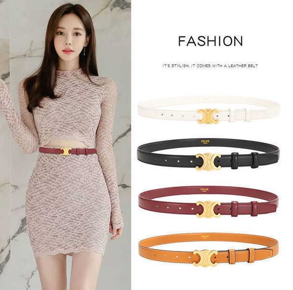 

celinbelt celins luxury designer belts belt triumphal retro smooth buckle fashion casual leather skirt waist chain, Black;brown