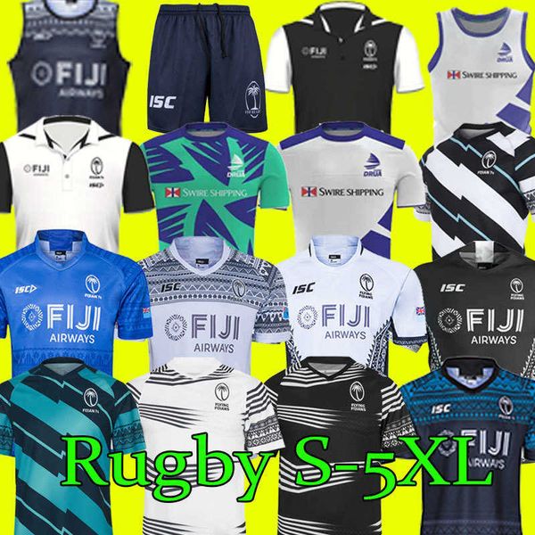 

fiji rugby jersey home away flying fijians polo shirt national rugby league shirt fidji sevens jersey size s-5xl, Black;gray