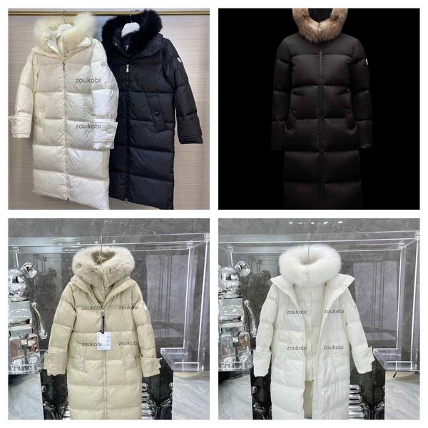 

designer luxury down jacket fur ruff classic women fashion and multi function essential hoodies womens jackets winter warm clothing hoody 5a, Black