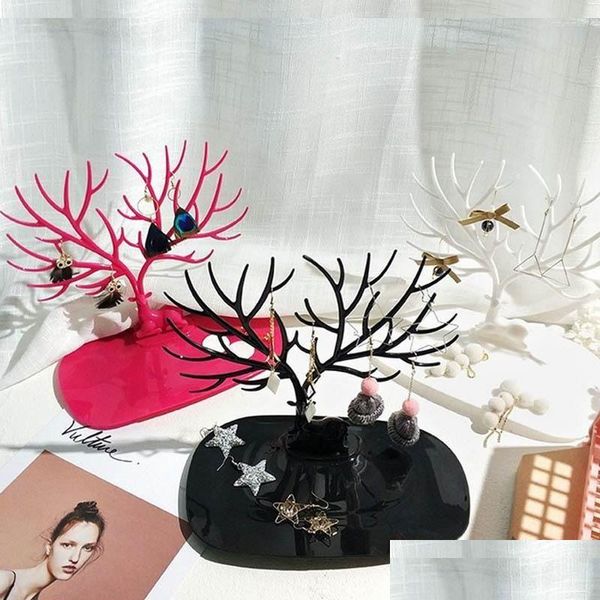 

jewelry pouches bags jewelry pouches trinkets stand display holder show rack necklace organizer 3 color earring drop delivery 2022 p dhvcm, Pink;blue
