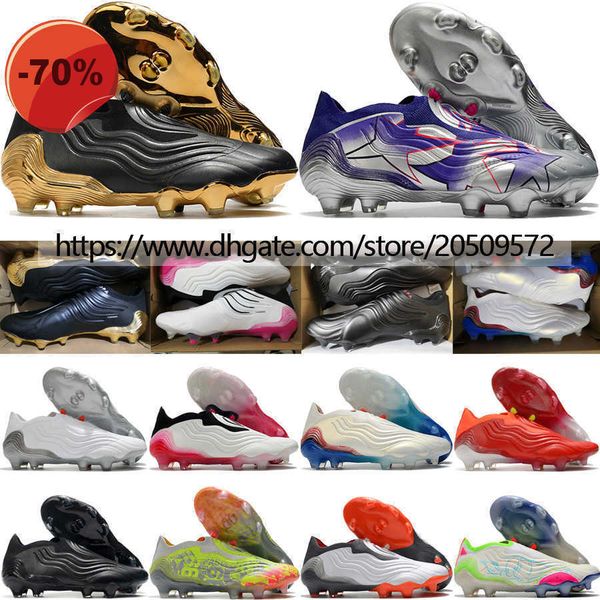 

soccer boots football shoes outdoor trainers soccer cleats copa sense fg firm ground soft leather ankle socks send with bag laceless for