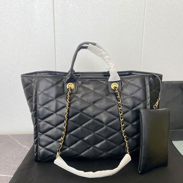 

handbags quilting totes shoulder shopping bags women chain large capacity crossbody bag handbag purse genuine leather lady mummy bag super s