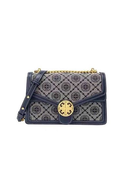

luxury leather handbags torysburchs designer bags tb women's bag new classic versatile jacquard single shoulder diagonal small square