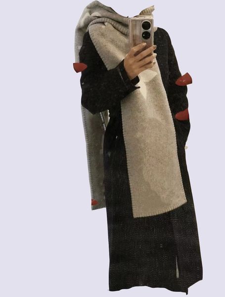 

2023 stylish women cashmere scarf letter printed scarves soft touch warm wraps autumn winter long shawls, Blue;gray