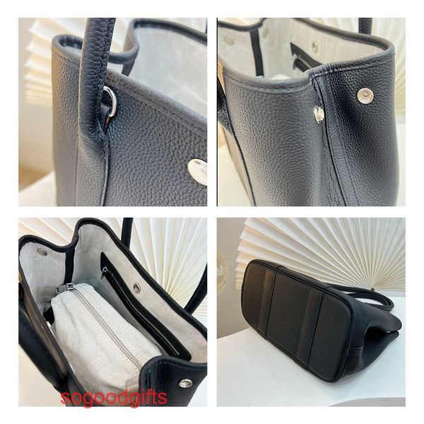 

h ermes h gardens buckle handbag designer bag garden party bags women crossbody tote handbags 2023 autumn and winter new togo layer with rea