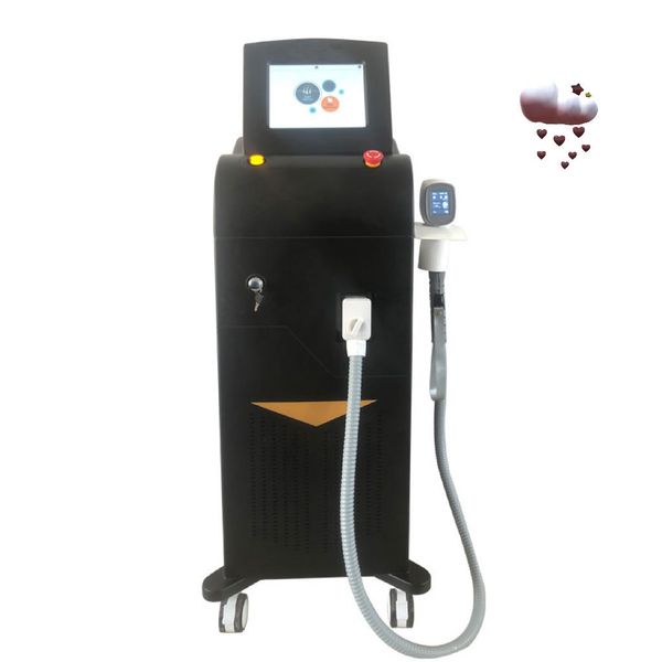 

factory price 1600w 808nm 755nm 1064nm diode laser hair removal machine, Black