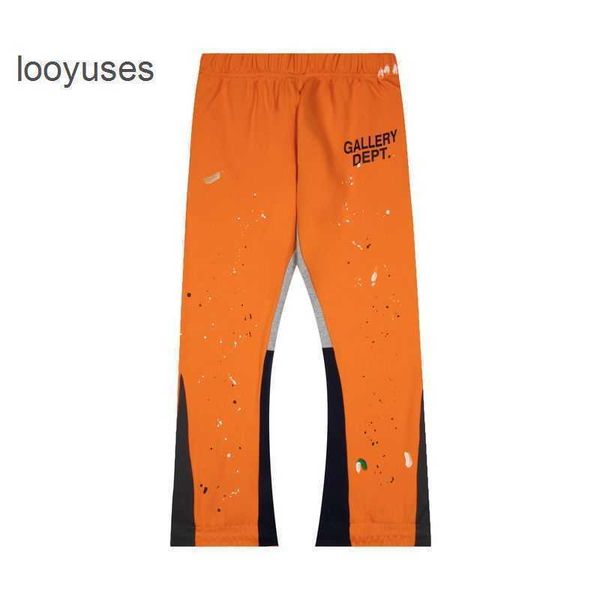 

pant mens hand dept sweaterpant fashion sport galleryes painted splashing pants graffiti washed old cowboy casual for men women a87k, Black