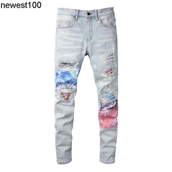 

men's jeans designer men's clothing fashion trendy men trendy men amirs blue micro elastic large personalized stickers jeans men
