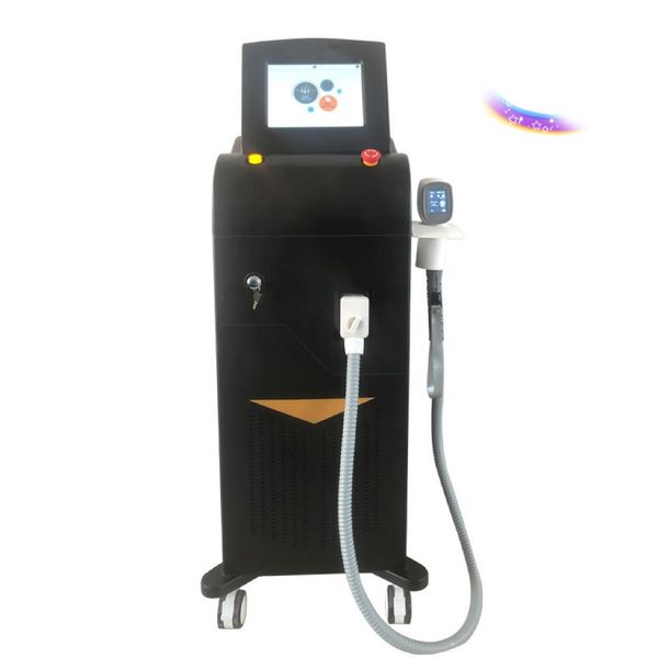 

808nm 755nm 1064nm diode laser hair removal machine with screen spa use, Black