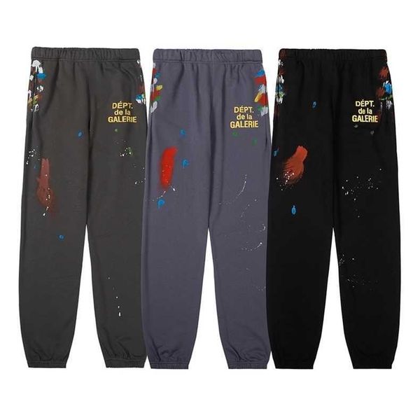 

trendy designer galleryes pants los high street angele loose micro flare men women, Black