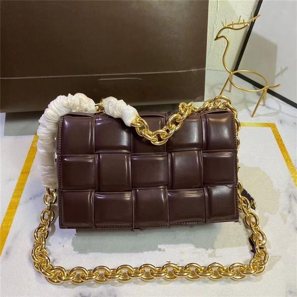 

totes canvas bag handbags designers shoulder bag weave grid wallet chain leather handbag designer bags women crossbod276p