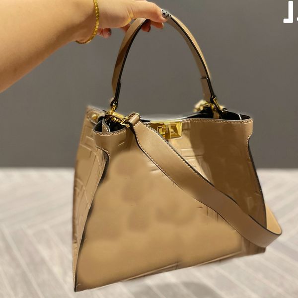 

designer khaki m hasp handbags totes crossbody bags luxury long straps size 30cm brand brown black plain genuine leather totes briefcase sho
