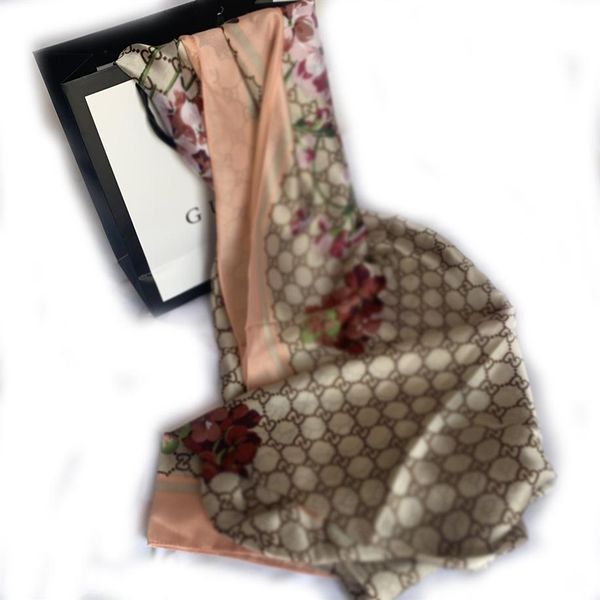 

brand silk scarf summer women scarves shawl fashion printed scarfs with exquisite brand gift bags212a, Blue;gray