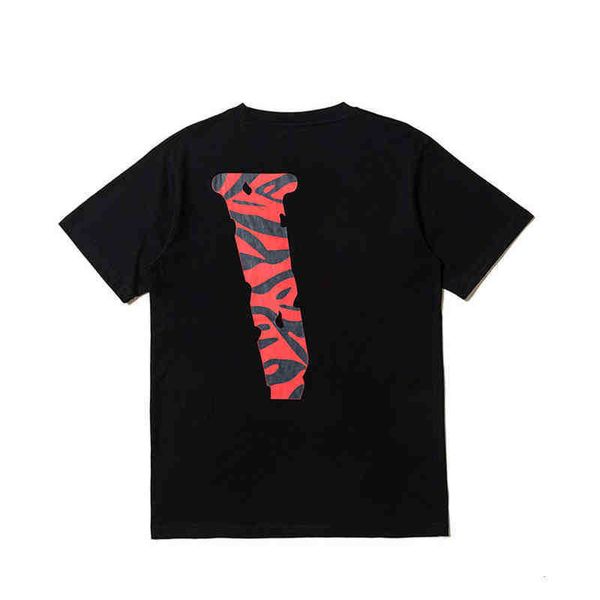 

2021 designer fashion summer flat 100% katoen streetwear men women t-shirt usa short mouw brand hip hop camouflage red v-print tshirt, White;black