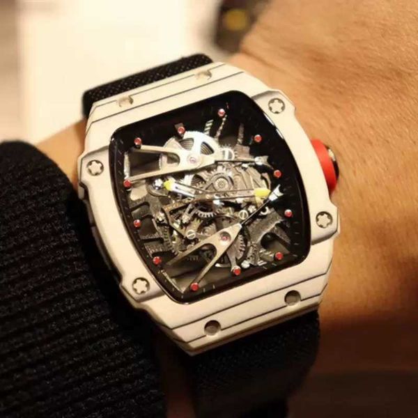 

swiss watches skeleton men's collection automatic winding watch all features available, Silver