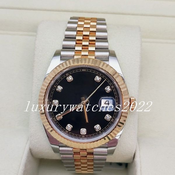 

super quality watch v5 version automatic mechanical 36mm/41mm dial jubilee stainless steel two tone movement gift sapphire glass wristwatch, Slivery;brown