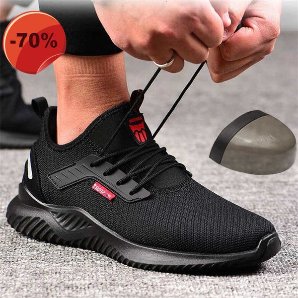 

safety shoes work shoes casual 220411 summer steel toe for men puncture proof man light industrial, Black;brown