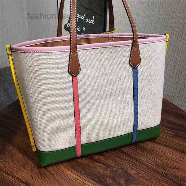 

evening designer crossbody bags handbags t0rys bag tote women's american new canvas shopping bag color matching tote bag portable large