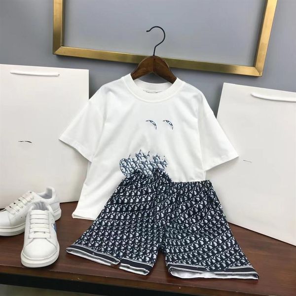 

baby boy summer clothe t-shirt pants kid fashion clothing set cotton material cute design child toddler autumn outfits 2022227t, White