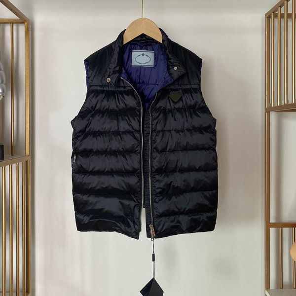 

designer p home men's vest luxury jacket slim triangle badge jacket, Black;white