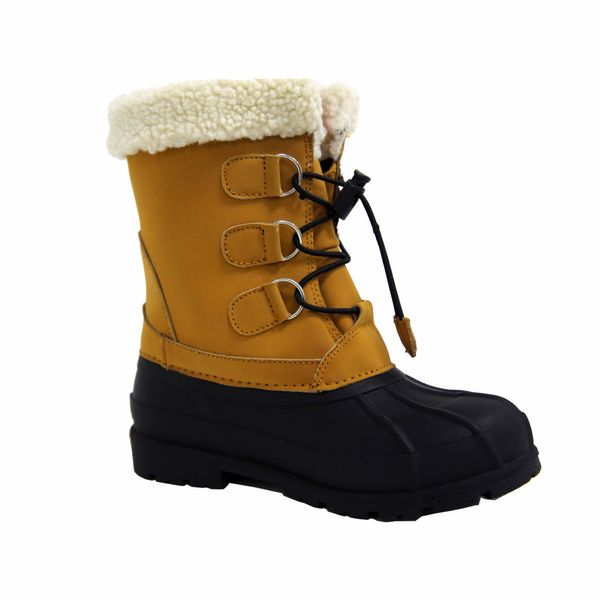

luxury men's and women's brown boots winter cotton shoes thick soled warm short tube fleece snow boots4, Black