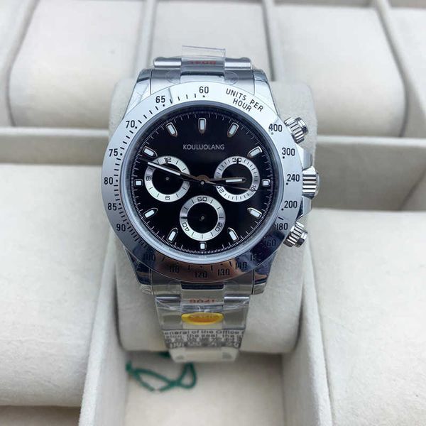 

watches wristwatches 40mm men's mechanical watch sapphire glass 7750 movement waterproof luminous luxury brand chronograph, Slivery;golden