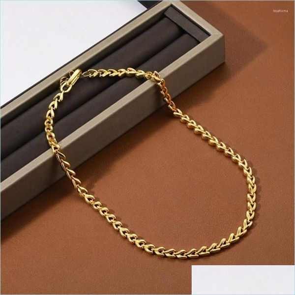 

chains chains french love necklace copper-plated gold color heart-shaped stitching chain niche design fashion all-match jewelry gift dhfkh, Silver