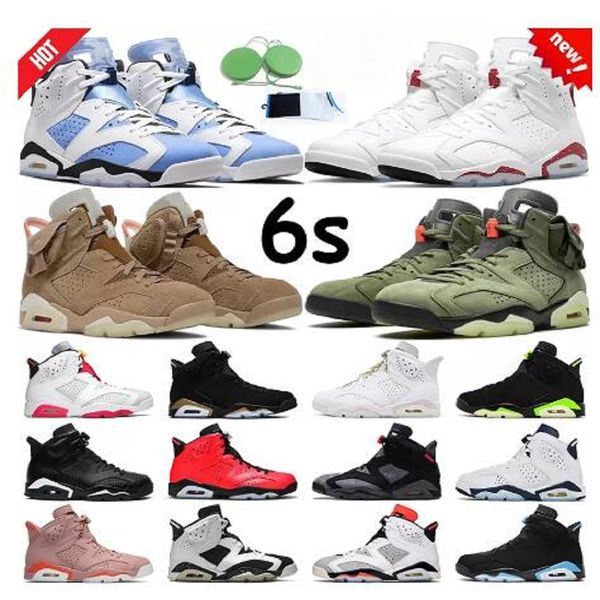 

jumpman 6 basketball shoes trainers sports sneaker university blue electric green bordeaux hare infrared white red oreo midnight navy vi 6s