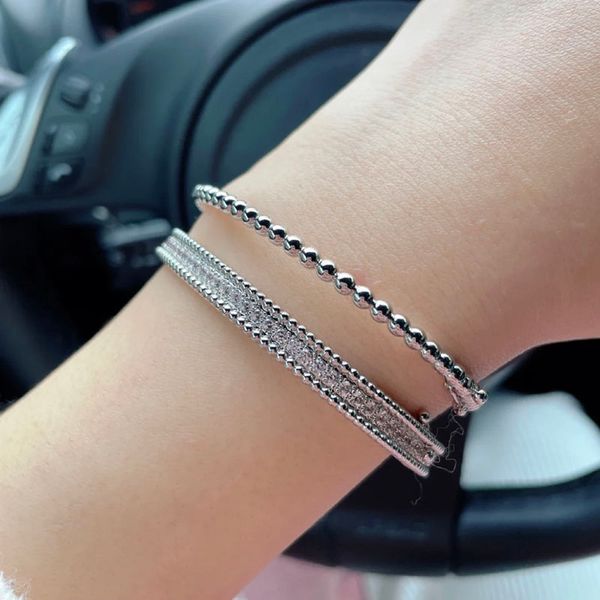 

925 sterling silver bangle for women charm bracelets fashion jewelry, Golden;silver