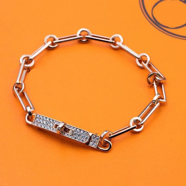 

.luxury designer bracelet women diamond charm bracelet fashion accessories bracelets metal jewelry cuban chain lovers gift party is very bea, Golden;silver