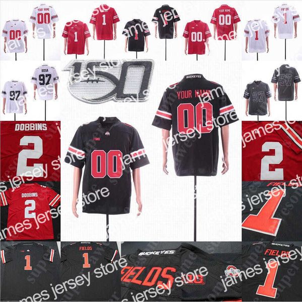 

american college football wear ohio state buckeyes football jersey jake hausmann brendon white fuller 14 kj hill jr malcolm pridgeon gant an, Black