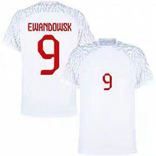 

2022/23 polandde home soccer jersey lewandowski milik bednarek away football shirts vintage classic de kits maillot red futbol shirt thailan, Black;yellow