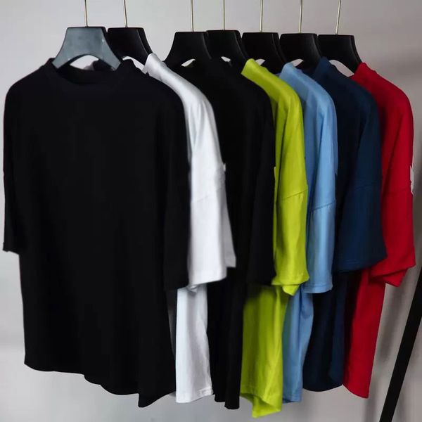 

luxury casual mens t shirt polo new wear designer short sleeve 100% cotton wholesale black and white size prad tshirt tee, White;black