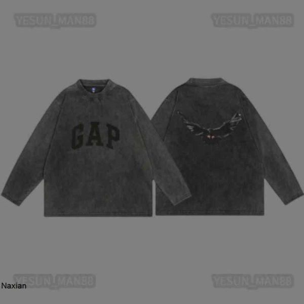 

men's hoodies sweatshirts designer kanyes classic wests t shirt luxury fashion three party joint name peace dove printed do old process, Black