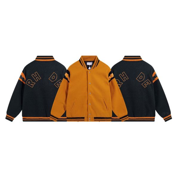 

designer men's jacket baseball uniform street cardigan fashion style suede double sided leather fashion punk luxury coat 23ss, Black;brown