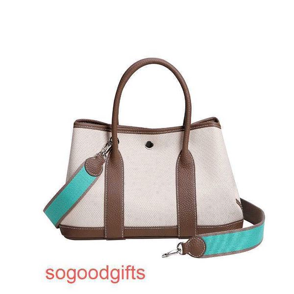 

designer herme bag garden party bags women crossbody tote handbags 2022 new style cowhide with canvas lady handbag leather garden messenger
