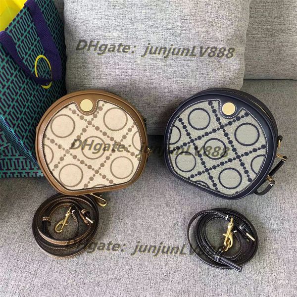 

2023small round bags mirror quality women's brown black flower handbag envelope purse zipper bag leather shoulder strap bags