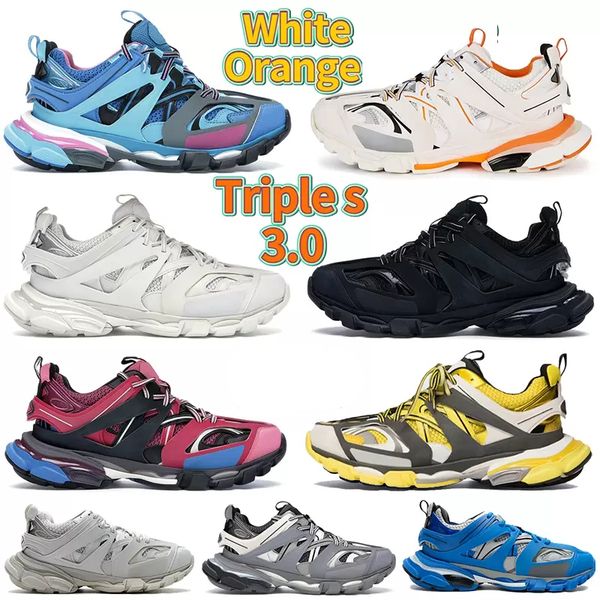 

dress shoes sneakers leather trainer platform trainers shoe luxury designer triple white black nylon printed men women track 3 3.0 tess.s.