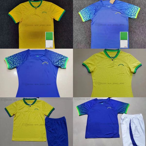 

2022-23 soccer jersey player version home away yellwo blue football shirt men women kids kit sets boys, Black;yellow