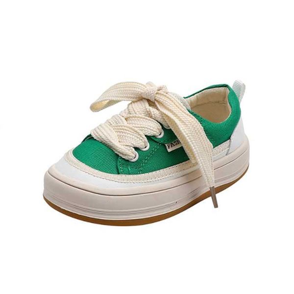

flat shoes 2022 new autumn children canvas shoes boys girls outdoor tennis lace-up casual fashion kids sneakers breathable l221012, Black;grey