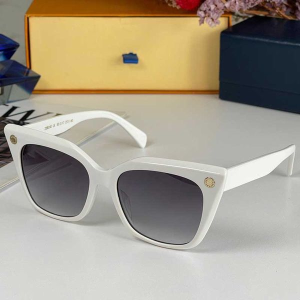 

designer sunglasses z0922e mens womens white cat eye frames sunglasses retro style casual versatile glasses beach holiday uv 400 occhiale uo, White;black