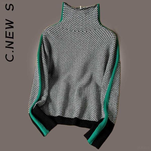 

women's knits tees c.new s knitted turtleneck new women sweater elegant women pullovers sweaters women vintage girl knitwear female t22, White