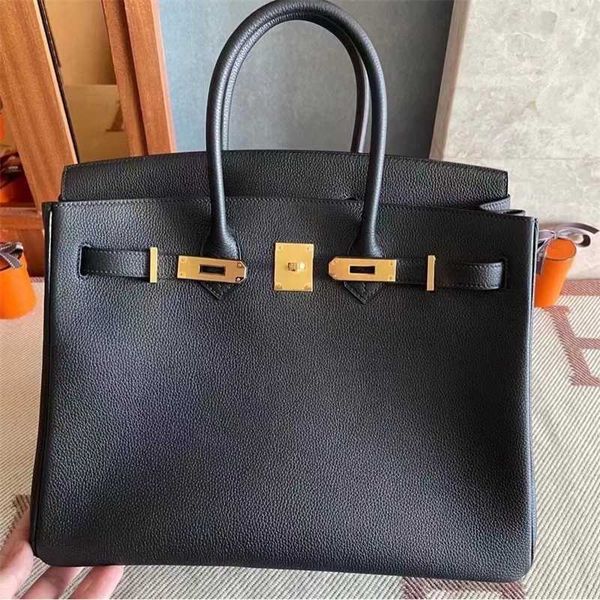 

designer bag birkins handbags handmade honey wax thread togo calf leather lychee grain portable leather women's casual lock catch 25/30