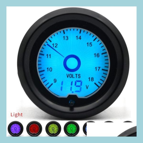 

volt meters 2 inch 52mm voltage gauge 7 color racing lcd digital display car meter mtiple colors drop delivery 2022 mobiles motorcycl dhz7f