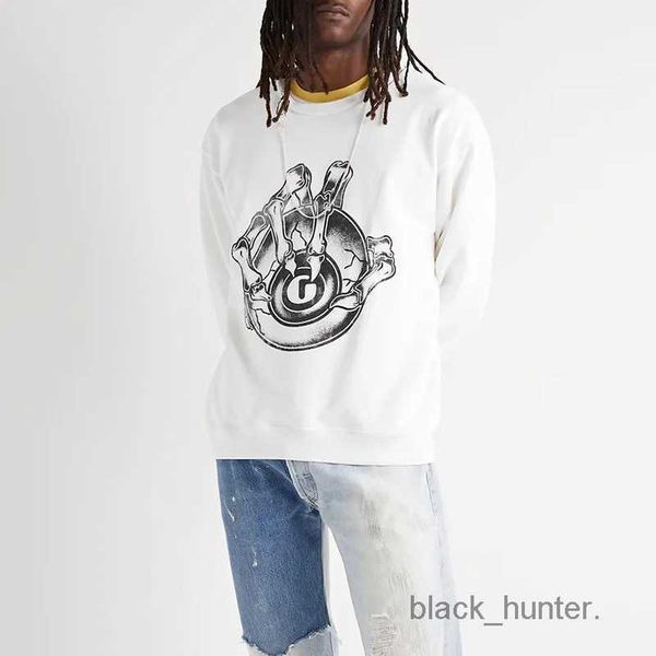 

men's hoodies galery designer dept sweatshirts popular fashion g-ball skull hand bone print high street terry round neck sweatshirt, Black