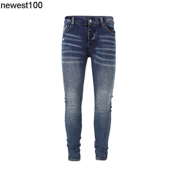 

men's jeans designer amirs new solid trend skinny loose stretch men's long jeans, Blue